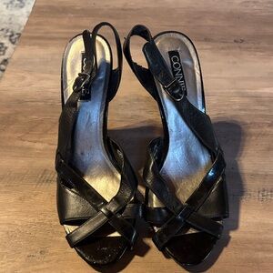 Connie Black Strappy Heels